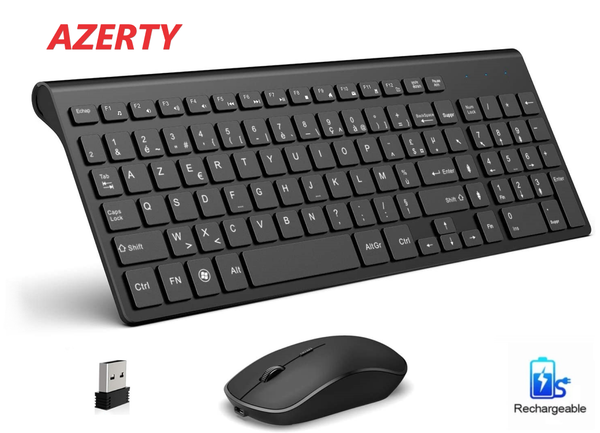 keyboard mouse combos french layout wireless and combination.usb2.4g.rechargeable azerty keyboard, ergonomic, suitable for pc/laptv
keyboard mouse combos french layout wireless and combination.usb2.4g.rechargeable azerty keyboard, ergonomic, suitable for pc/laptv