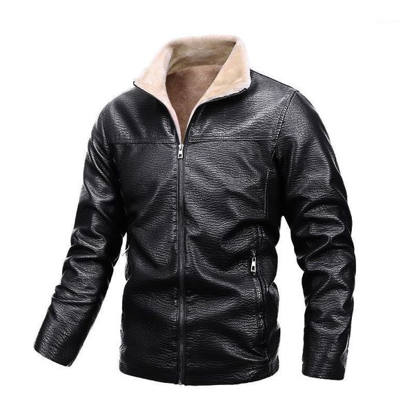 new 2020 thick motorcycle leather jacket men solid color casual pu warm men's jacket winter fashion zipper mens1, Black
new 2020 thick motorcycle leather jacket men solid color casual pu warm men's jacket winter fashion zipper mens1, Black