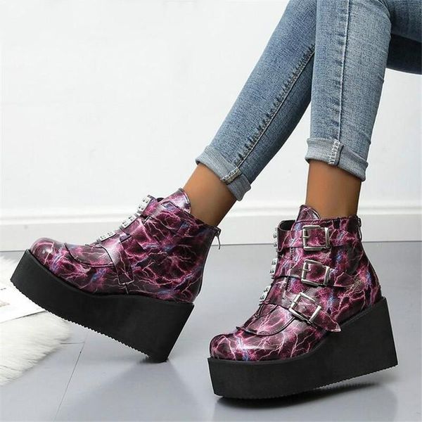 boots 2021 fashion winter metal buckle ankel women punk female platform wedges high heels pu botas mujer, Black
boots 2021 fashion winter metal buckle ankel women punk female platform wedges high heels pu botas mujer, Black