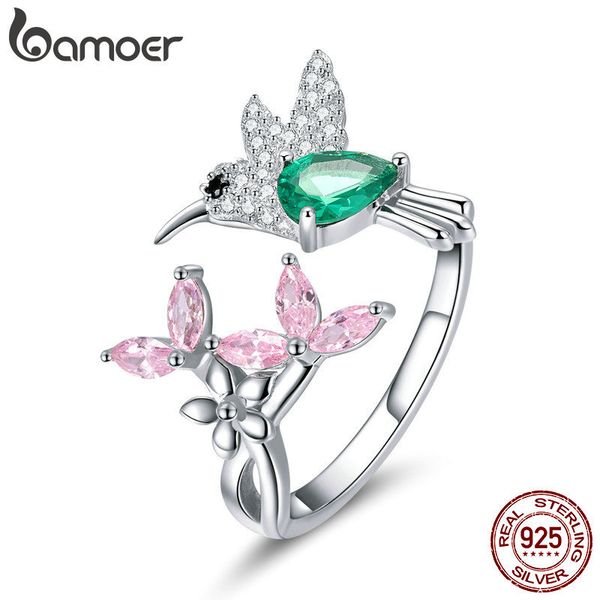 bamoer 100% 925 sterling silver adjustable hummingbird gift luminous clear cz finger rings for women silver jewelry bsr016 201112, Slivery;golden
bamoer 100% 925 sterling silver adjustable hummingbird gift luminous clear cz finger rings for women silver jewelry bsr016 201112, Slivery;golden