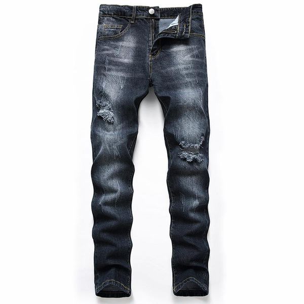 men's jeans 2d black men, cross-border supply of ripped jeans, foreign trade straight elastic wholesale, Blue
men's jeans 2d black men, cross-border supply of ripped jeans, foreign trade straight elastic wholesale, Blue