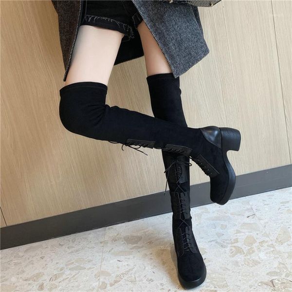boots women black cow leather stretchy over the knee high female lace up elastic velvet round toe platform pumps shoes1
boots women black cow leather stretchy over the knee high female lace up elastic velvet round toe platform pumps shoes1