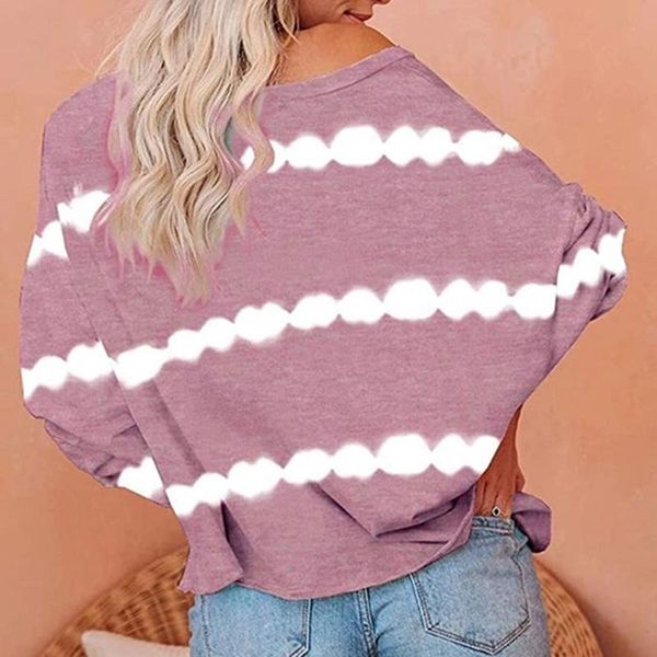 women long sleeve loose t-shirt ladies stylish printed striped women o-neck t shirt for female casual t-shirt plus size, White
women long sleeve loose t-shirt ladies stylish printed striped women o-neck t shirt for female casual t-shirt plus size, White
