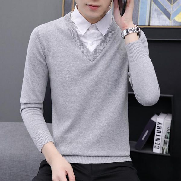 false two sweaters men's shirt collar fall winter 100% cotton comfortable shirt collar bottom knit sweater1, White;black
false two sweaters men's shirt collar fall winter 100% cotton comfortable shirt collar bottom knit sweater1, White;black