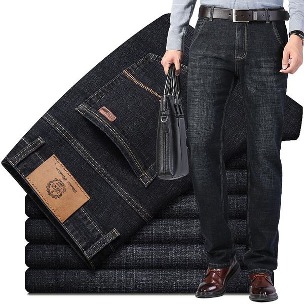2020 autumn new men's business high waist thick jeans fashion casual loose stretch denim trousers classic blue black slim pants
2020 autumn new men's business high waist thick jeans fashion casual loose stretch denim trousers classic blue black slim pants