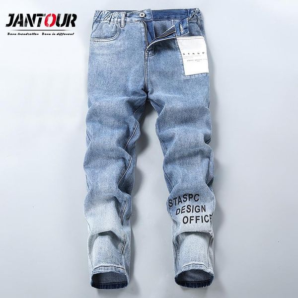 jantour brand autumn winter jeans men 90% cotton elasticity letter print youth straight blue trousers man big size s-2xl
jantour brand autumn winter jeans men 90% cotton elasticity letter print youth straight blue trousers man big size s-2xl