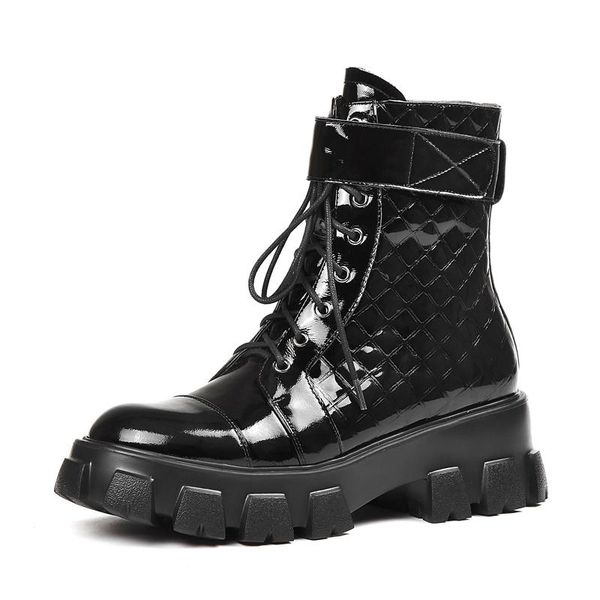 boots patent leather thick-soled winter platform lace-up ankle female british style women black motorcycle
boots patent leather thick-soled winter platform lace-up ankle female british style women black motorcycle