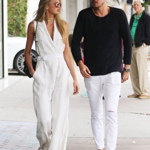 runway designer v-neck pocket thin, casual white temperament pants from a new high-quality female play bmfq, Black;white
runway designer v-neck pocket thin, casual white temperament pants from a new high-quality female play bmfq, Black;white