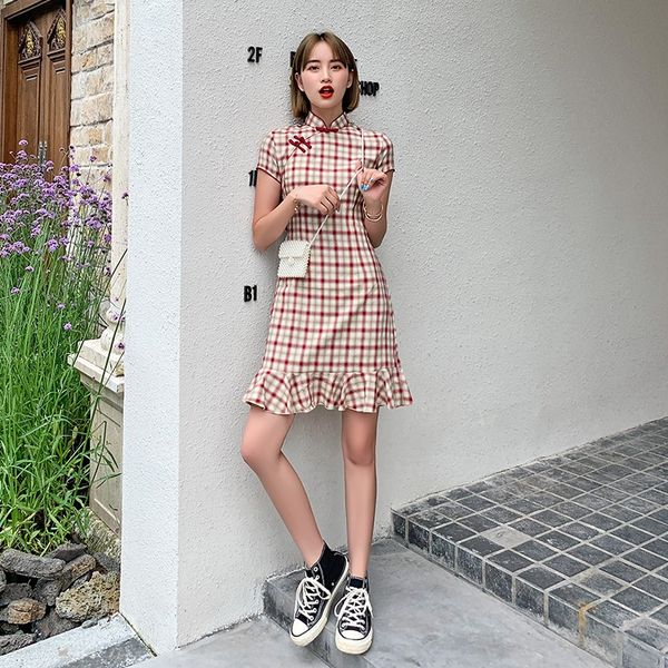spring and summer new girl short dress cheongsam cheongsam dress with chinese style oz9ww, Black;gray
spring and summer new girl short dress cheongsam cheongsam dress with chinese style oz9ww, Black;gray