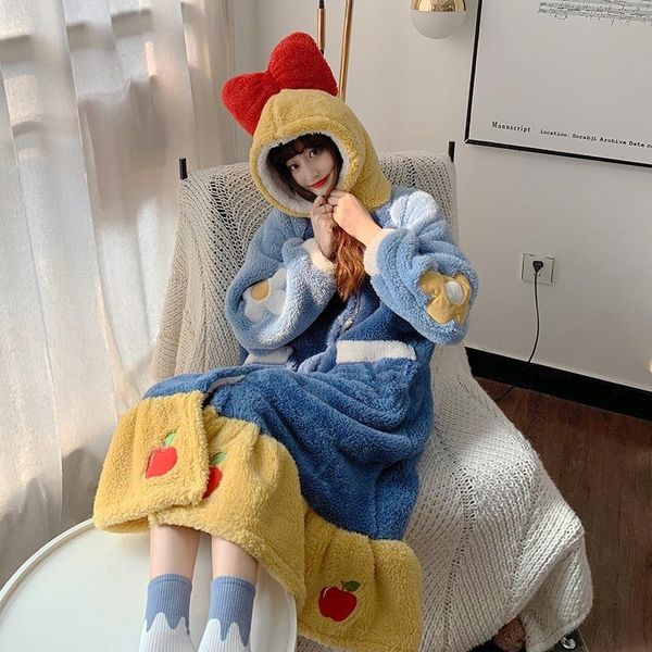 winter women's nightgown cute loose sweet princess nightdress with hooded bowknot plush women's nightwear christmas sleepwear, Black;red
winter women's nightgown cute loose sweet princess nightdress with hooded bowknot plush women's nightwear christmas sleepwear, Black;red