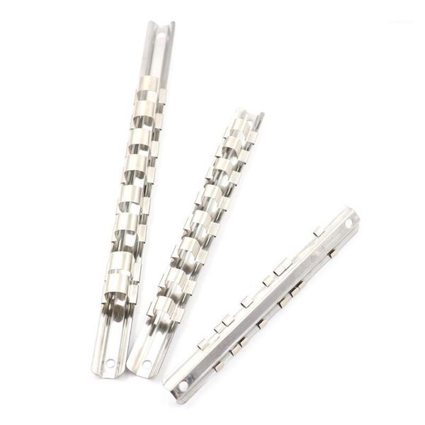 stainless steel socket rack holder 1/4" 3/8" 1/2" with 8 clips on rail tool organizer storage1
stainless steel socket rack holder 1/4" 3/8" 1/2" with 8 clips on rail tool organizer storage1