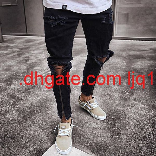 new men's tight leggings slim fit zipper hole narrow leggings men's jeans trend pants, Blue
new men's tight leggings slim fit zipper hole narrow leggings men's jeans trend pants, Blue
