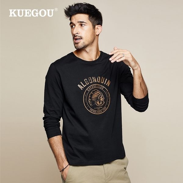 kuegou brand men's long sleeve t-shirt autumn male fashion 100% cotton blue black tshirt spring tight plus size zt-7750 201202, White;black
kuegou brand men's long sleeve t-shirt autumn male fashion 100% cotton blue black tshirt spring tight plus size zt-7750 201202, White;black