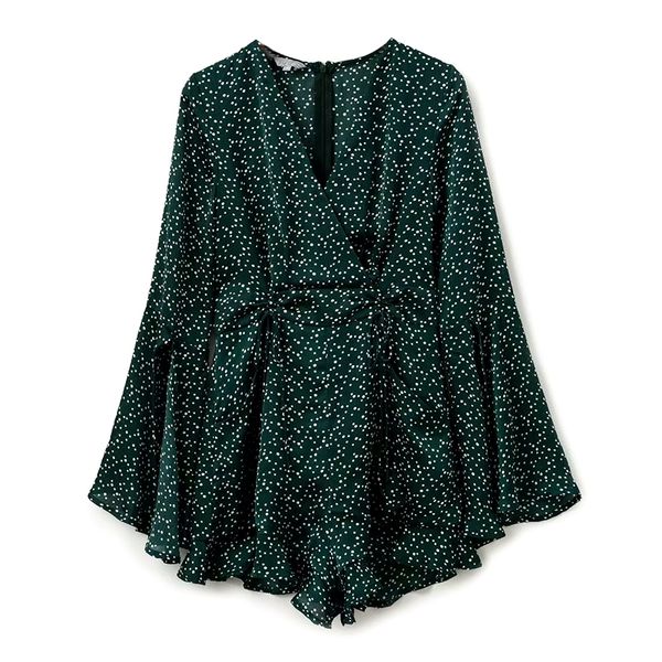 2021 new french summer vntage playsuits women polka dots magro high rise cut v eck chiffon short coveralls bu31, Black;white
2021 new french summer vntage playsuits women polka dots magro high rise cut v eck chiffon short coveralls bu31, Black;white