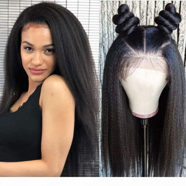360 lace frontal wig light yaki straight brazilian yaki lace front human hair wigs for black women remy hair 130%density, Black;brown 
360 lace frontal wig light yaki straight brazilian yaki lace front human hair wigs for black women remy hair 130%density, Black;brown