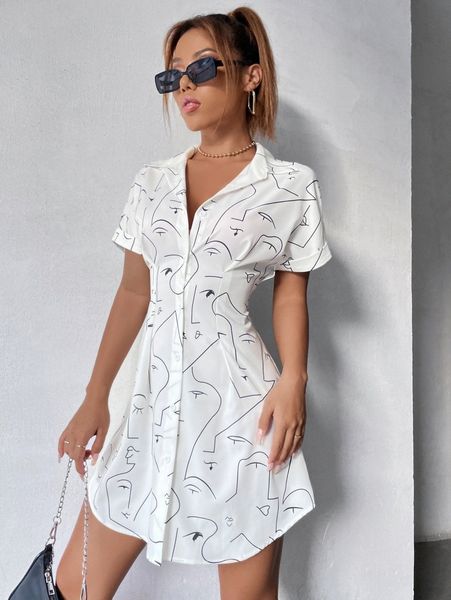 figure pattern long blouse h2ip#, White
figure pattern long blouse h2ip#, White