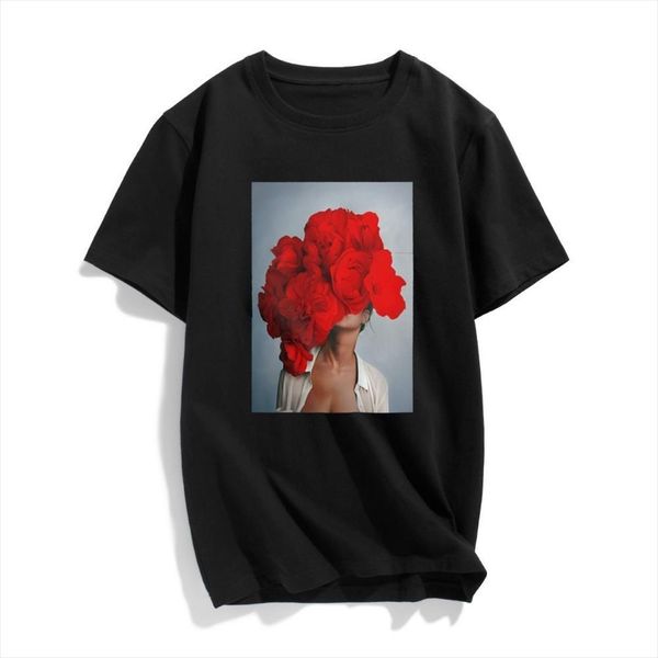 fashion nordic art red flowers harajuku aesthetics t shirt women vintage short sleeve plus size cotton tees streetwear, White
fashion nordic art red flowers harajuku aesthetics t shirt women vintage short sleeve plus size cotton tees streetwear, White