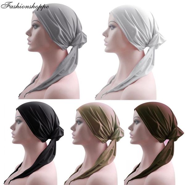 beanie/skull caps elastic solid color wrap head scarf hats muslim turban bonnet for women inner hijab hat fashion female turbantes, Blue;gray
beanie/skull caps elastic solid color wrap head scarf hats muslim turban bonnet for women inner hijab hat fashion female turbantes, Blue;gray