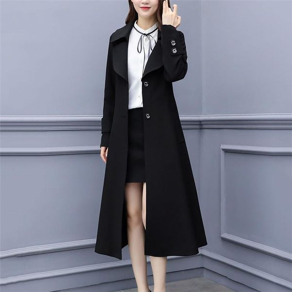 2020 spring autumn plus size 6xl trench coat for women fashion black outerwear long windbreaker female slim large size coat n767, Tan;black
2020 spring autumn plus size 6xl trench coat for women fashion black outerwear long windbreaker female slim large size coat n767, Tan;black