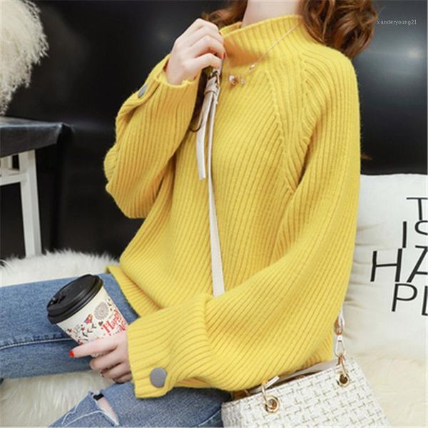 women's sweaters 2021 spring autumn women's sweater arrivals female knitted pullover turtleneck solid long sleeve loose trendy lad, White;black
women's sweaters 2021 spring autumn women's sweater arrivals female knitted pullover turtleneck solid long sleeve loose trendy lad, White;black