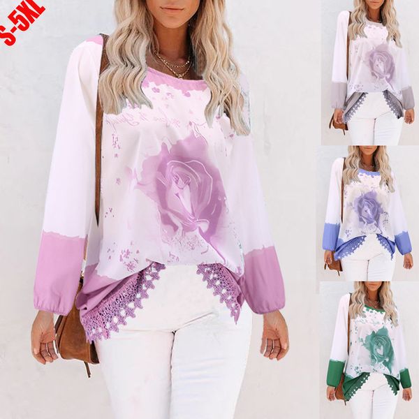 5xl plus size loose autumn 2002 female casual long sleeve floral printed t shirt women lace patchwork tees shirt large size, White
5xl plus size loose autumn 2002 female casual long sleeve floral printed t shirt women lace patchwork tees shirt large size, White