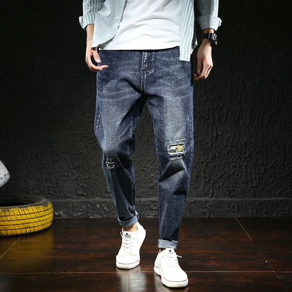 oversized with holes harlan jeans jeans in men's autumn and winter loose fashion brand small leg pants for men's large beggar', Blue
oversized with holes harlan jeans jeans in men's autumn and winter loose fashion brand small leg pants for men's large beggar', Blue