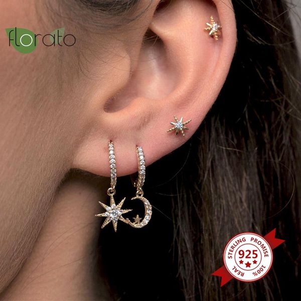 hoop & huggie 925 sterling silver moon and star earrings cz crystal charms for women girls lady fashion korean jewelry, Golden;silver
hoop & huggie 925 sterling silver moon and star earrings cz crystal charms for women girls lady fashion korean jewelry, Golden;silver