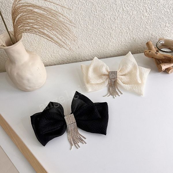 korean fashion diamond-studded tassel bow barrettes ins simple design mesh spring clip hairpin hair accessories, Slivery;white
korean fashion diamond-studded tassel bow barrettes ins simple design mesh spring clip hairpin hair accessories, Slivery;white