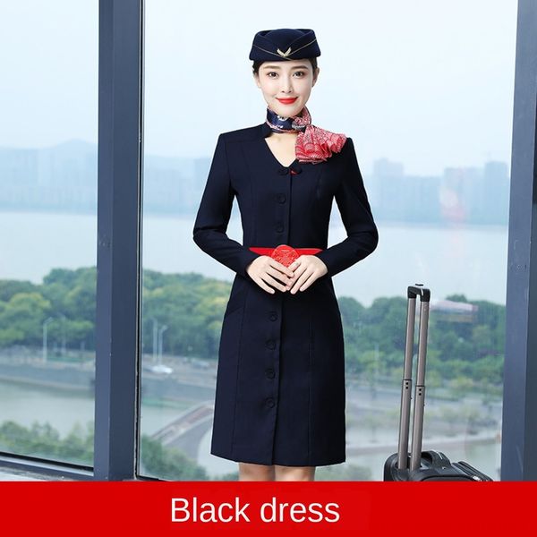2019 new spring and autumn close-fitting sticker slim-fit hip-wrapped professional dress long-sleeved stewardess high-speed rail flight atte, Black;gray
2019 new spring and autumn close-fitting sticker slim-fit hip-wrapped professional dress long-sleeved stewardess high-speed rail flight atte, Black;gray
