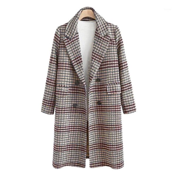 ladies plus size office lady wool blend plaid double breasted wide-waist woman long coats winter long sleeve plaid female coats1, Black
ladies plus size office lady wool blend plaid double breasted wide-waist woman long coats winter long sleeve plaid female coats1, Black