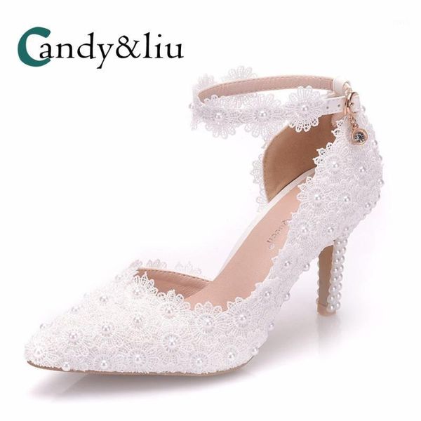 white lace wedding shoes pearl beaded appliques pointed toe with ankle strap high heel women sandals party banquet evening dress1, Black
white lace wedding shoes pearl beaded appliques pointed toe with ankle strap high heel women sandals party banquet evening dress1, Black