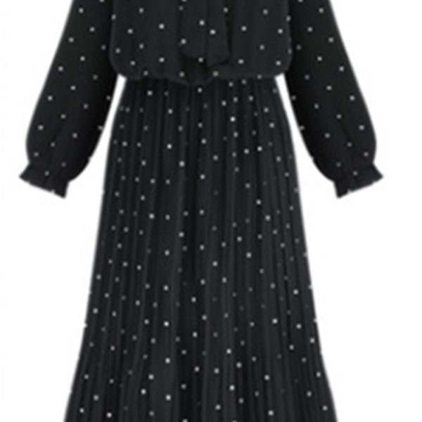 2021 new european and autumn plus female size polka dot dress in sleeves long skirt, s7jv, Black;gray
2021 new european and autumn plus female size polka dot dress in sleeves long skirt, s7jv, Black;gray