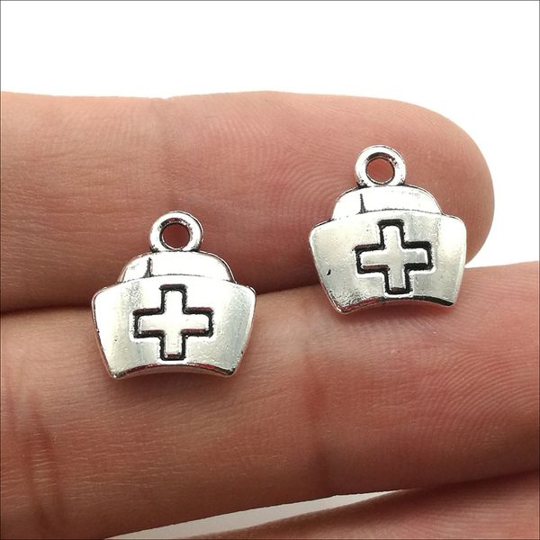 lot 100pcs nurse cap hat antique silver charms pendants jewelry making diy keychain ancient silver pendant for bracelet earrings 13*12mm, Bronze;silver
lot 100pcs nurse cap hat antique silver charms pendants jewelry making diy keychain ancient silver pendant for bracelet earrings 13*12mm, Bronze;silver