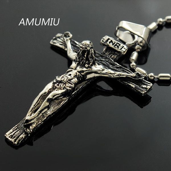 amumiu inri jesus piece trendy punk vintage cross gift men 316l stainless steel necklace pendant kp164, Silver
amumiu inri jesus piece trendy punk vintage cross gift men 316l stainless steel necklace pendant kp164, Silver