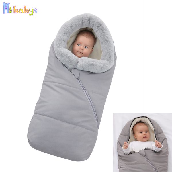 Baby Stroller Sleeping Bag Winter Warm Envelopes For Newborn Thicken Stroller Sleepsacks Infant Windproof Envelopes Sleep Sack 201006