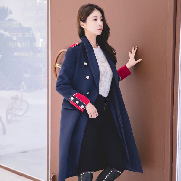 2021 new female winter wool long double breasted military style trench fashion streetwear coat mujer femme 5qt1, Black
2021 new female winter wool long double breasted military style trench fashion streetwear coat mujer femme 5qt1, Black