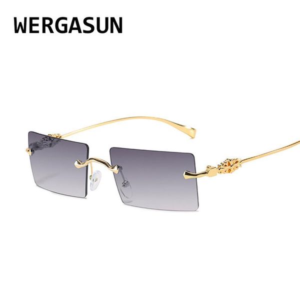 wergasun 2021 small rimless sunglasses women summer style rectangle sun glasses green brown shades female uv400 mirrors glasses, White;black
wergasun 2021 small rimless sunglasses women summer style rectangle sun glasses green brown shades female uv400 mirrors glasses, White;black