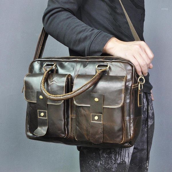 briefcases men quality leather design travel business briefcase 14" lapcase professional executive portfolio organizer tote bag 998
briefcases men quality leather design travel business briefcase 14" lapcase professional executive portfolio organizer tote bag 998