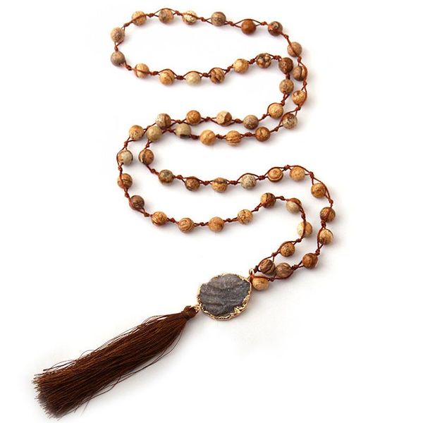pendant necklaces moodpc fashion picture stones knotted rope druzy link long tassel necklace handmade women natural stone, Silver
pendant necklaces moodpc fashion picture stones knotted rope druzy link long tassel necklace handmade women natural stone, Silver