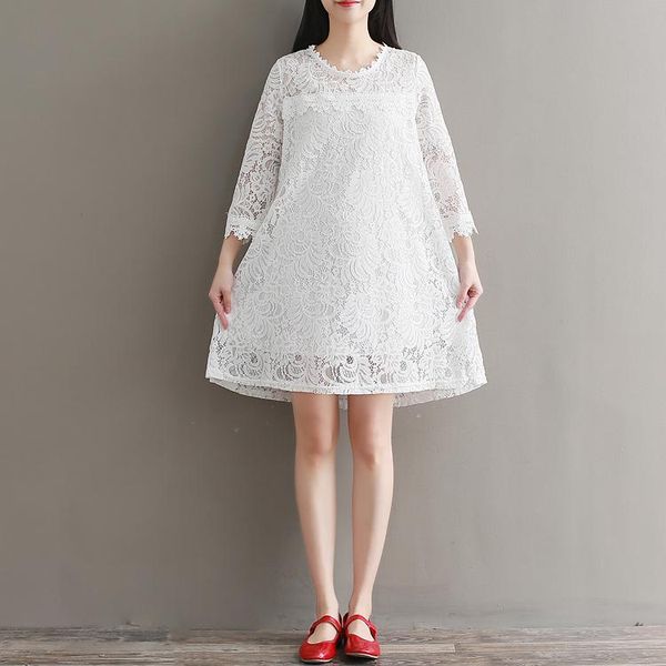 spring autumn three quarter white lace dress new fashion party dress vestidos blancos elegantes, Black;gray
spring autumn three quarter white lace dress new fashion party dress vestidos blancos elegantes, Black;gray