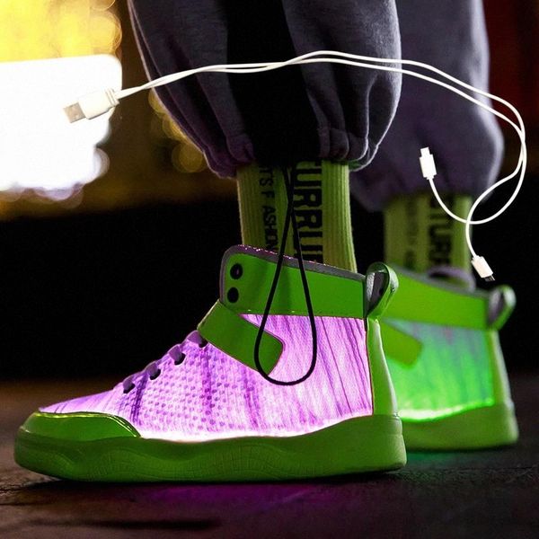 Size 36-46 New Summer Autumn Led Fiber Optic Shoes for girls boys men women USB Recharge glowing Sneakers Man light up shoes #4V3h
Size 36-46 New Summer Autumn Led Fiber Optic Shoes for girls boys men women USB Recharge glowing Sneakers Man light up shoes #4V3h