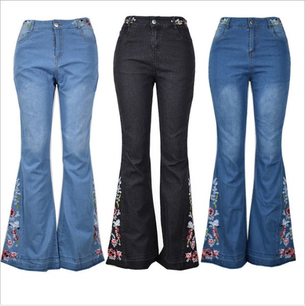 2021 new brim embroidered water wash burned denim casual fashion retro pants women's foot jeans xmho, Blue
2021 new brim embroidered water wash burned denim casual fashion retro pants women's foot jeans xmho, Blue