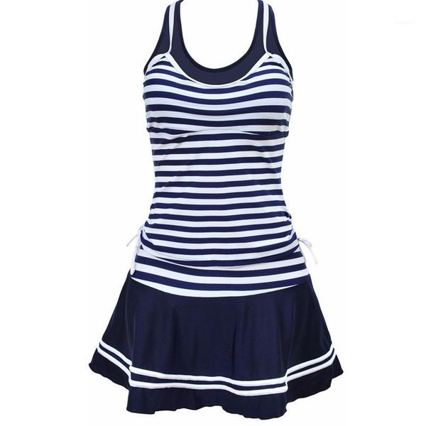 muxilove women school sporty style swimwear navy stripes print tankinis two pieces dress swimsuits plus size ~4xl1, White;black
muxilove women school sporty style swimwear navy stripes print tankinis two pieces dress swimsuits plus size ~4xl1, White;black