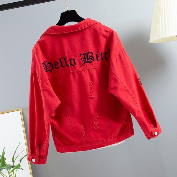 boyfriend denim jacket spring autumn womens jeans jackets and coats red black pink lapel single breasted casual outerwear female1, Black;brown
boyfriend denim jacket spring autumn womens jeans jackets and coats red black pink lapel single breasted casual outerwear female1, Black;brown