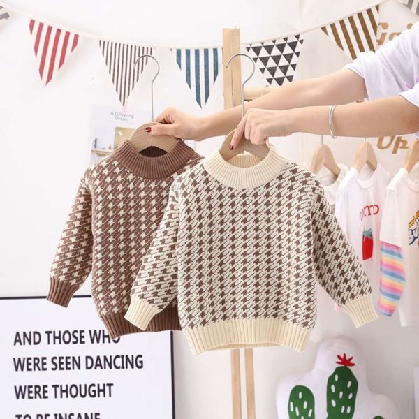 children's 2020 winter new plush thickened round neck warm plaid sweater boys' top, Blue
children's 2020 winter new plush thickened round neck warm plaid sweater boys' top, Blue