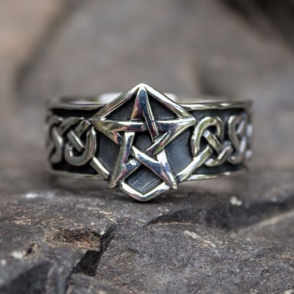 cluster rings gothic celtics knot 316l stainless steel pentagram star magic men's women goth pagan jewelry, Golden;silver
cluster rings gothic celtics knot 316l stainless steel pentagram star magic men's women goth pagan jewelry, Golden;silver