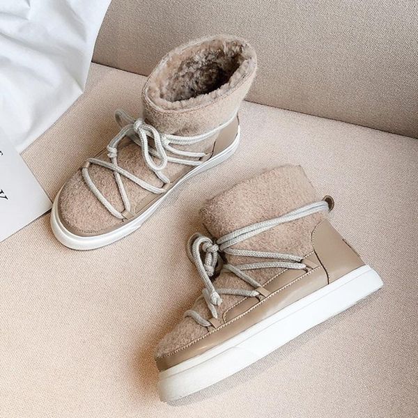women boots warm fur ankle boots for women snow shoes fashion female outdoor casual shoes flats booties, Black
women boots warm fur ankle boots for women snow shoes fashion female outdoor casual shoes flats booties, Black