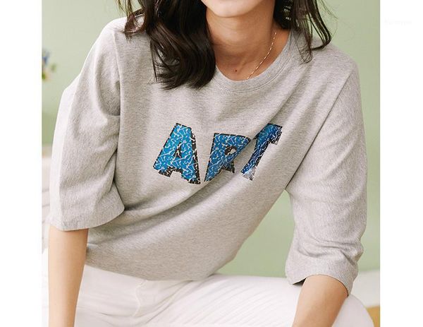 women t-shirt printed loose cotton t-shirt summer new 2020 half sleeves casual, White
women t-shirt printed loose cotton t-shirt summer new 2020 half sleeves casual, White