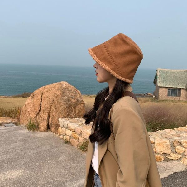 stingy brim hats faux suede fisherman hat women wild casual lamb wool bucket autumn/winter warm fashion accessories, Blue;gray
stingy brim hats faux suede fisherman hat women wild casual lamb wool bucket autumn/winter warm fashion accessories, Blue;gray
