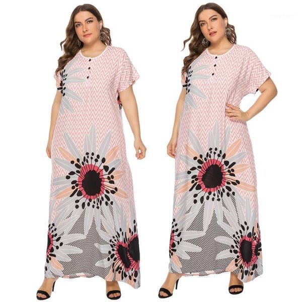 boho kaftan abaya women muslim floral printed caftan summer dress loose casual shift dress islamic arab short sleeve robe o-neck1, Red
boho kaftan abaya women muslim floral printed caftan summer dress loose casual shift dress islamic arab short sleeve robe o-neck1, Red